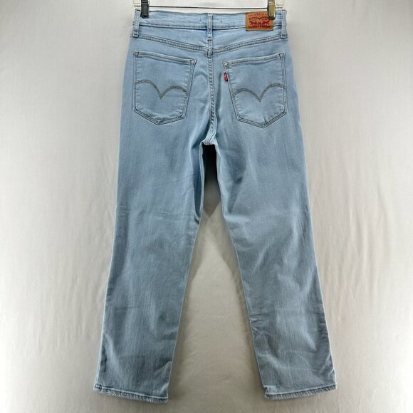 Levis 724 High-Rise Straight Crop Jeans Women 29 Stretch Tribeca Moon Light Wash - Picture 2 of 13